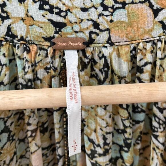 Free People Feeling Groovy Maxi Dress - Floral - Black Gold - Small - Picture 6 of 11